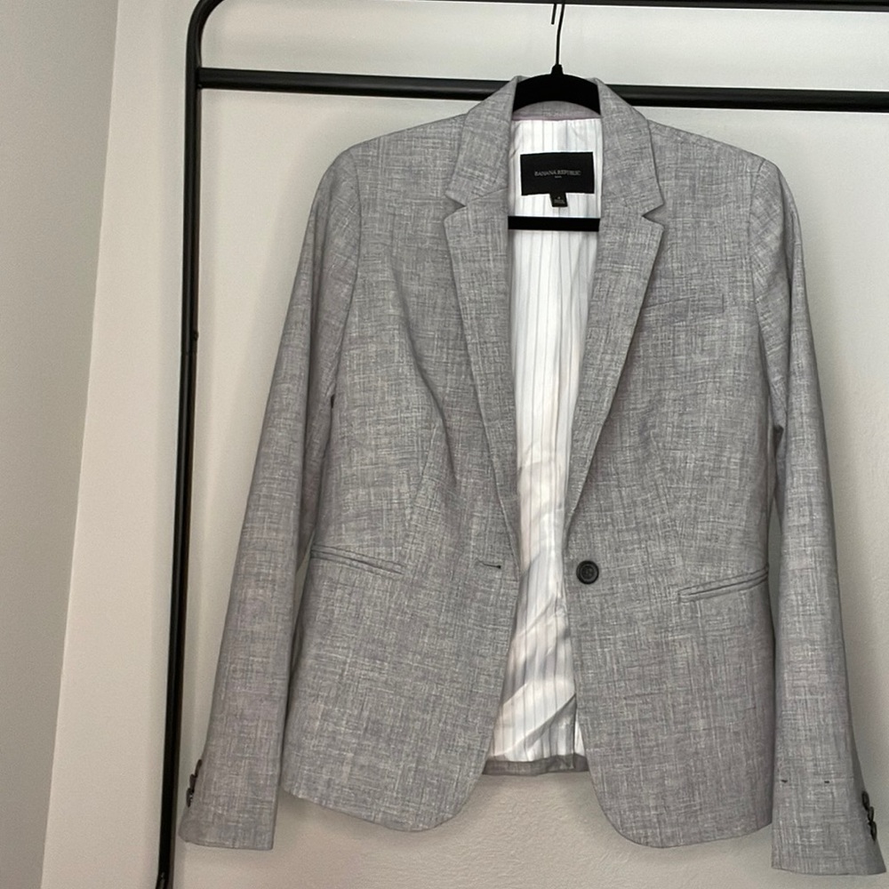 Heather grey Banana Republic blazer